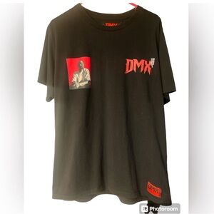 NWOT DMX UNISEX LARGE MEMORIAL BLACK RAP GRAPHIC TEE DOUBLE-SIDED